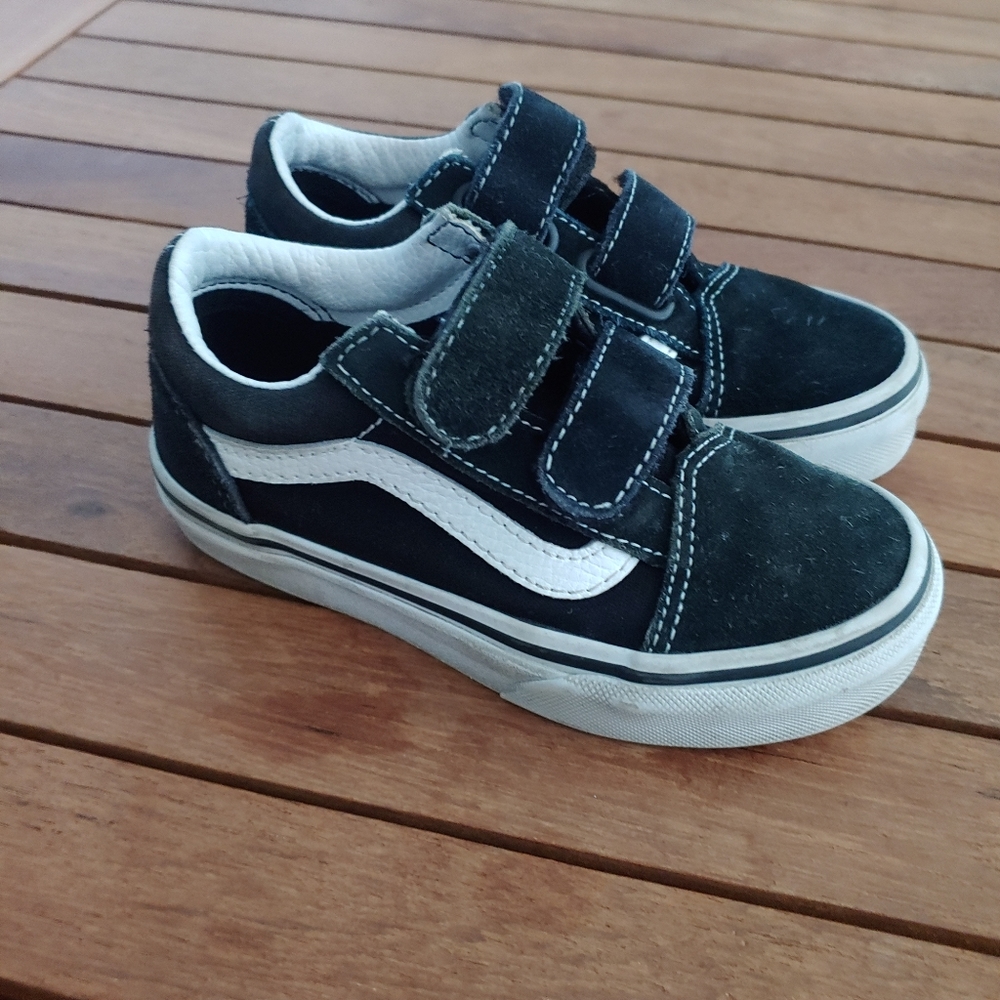VANS Black Velcro Toddler Shoes
